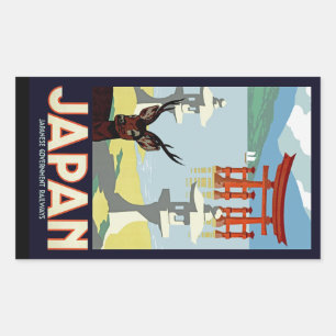 Japan Rectangular Sticker