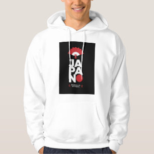 Japan Red folding fan bold typography hoodie