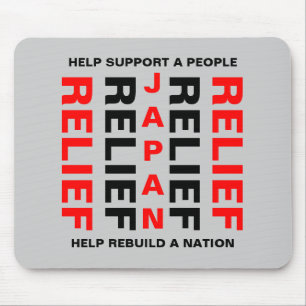 JAPAN RELIEF HELP SUPPORT A PEOPLE... MOUSE MAT