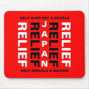 JAPAN RELIEF HELP SUPPORT A PEOPLE... MOUSE MAT