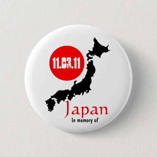 Japan relief tsunami earthquake Sendai 6 Cm Round Badge (Front)