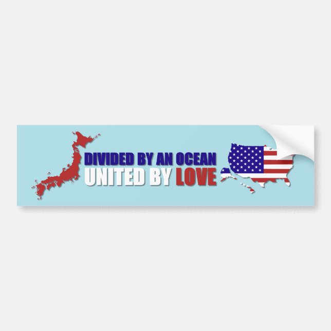 JAPAN RELIEF - UNITED BY LOVE BUMPER STICKER (Front)