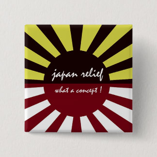japan relief what a concept 15 cm square badge