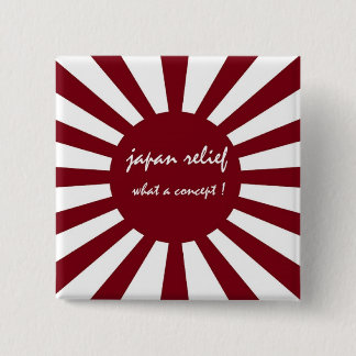 japan relief what a concept 15 cm square badge
