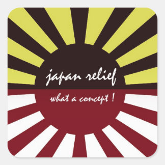 japan relief what a concept square sticker