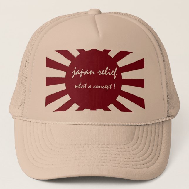 japan relief what a concept trucker hat (Front)