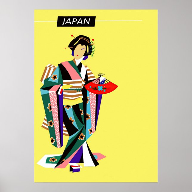 Japan Retro Vintage Travel Poster (Front)