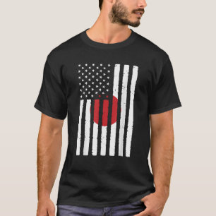 Japan Roots USA Flag Heritage Half Japanese Americ T-Shirt