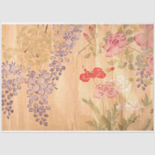 Japan Rose Wisteria Flowers Floral Tissue Paper
