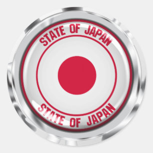 Japan Round Emblem Classic Round Sticker