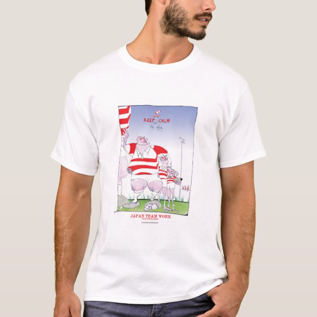 japan rugby teamwork T-Shirt (Front)