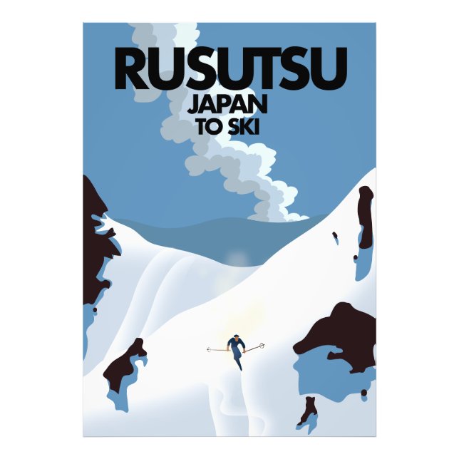 Japan Rusutsu ski print  (Front)