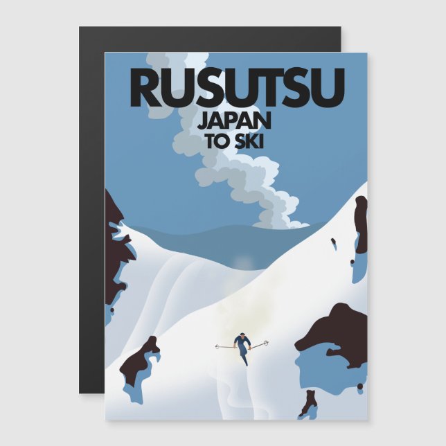 Japan Rusutsu ski print  (Front/Back)