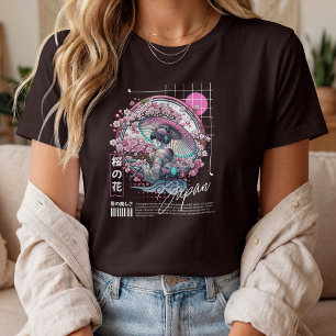 Japan Sakura Blossom – Geisha & Cherry Blossom  T-Shirt