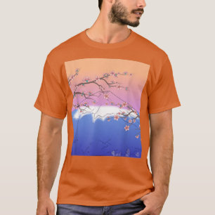 Japan Sakura Pink Flower Floral Japanese Cherry Bl T-Shirt