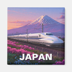 Japan Shinkansen Mt Fuji Travel Magnet
