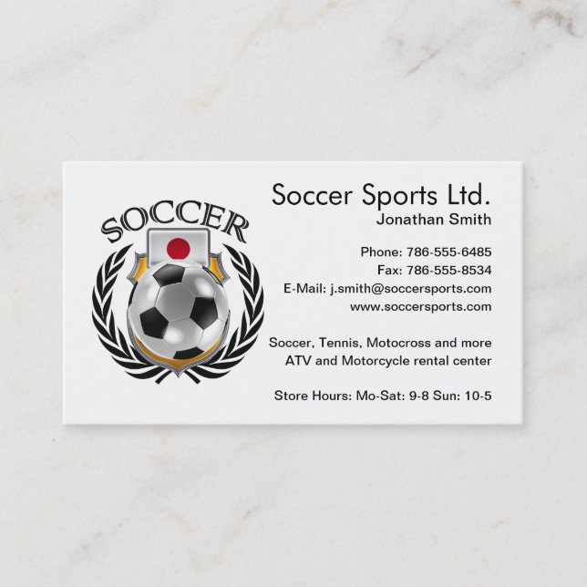 Japan Soccer 2016 Fan Gear Business Card (Front)