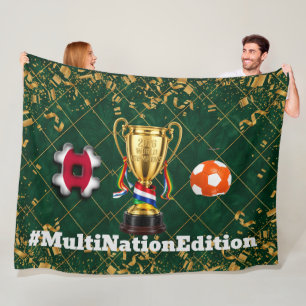 Japan Soccer 2026 Global Games Samurai Indigo Fleece Blanket