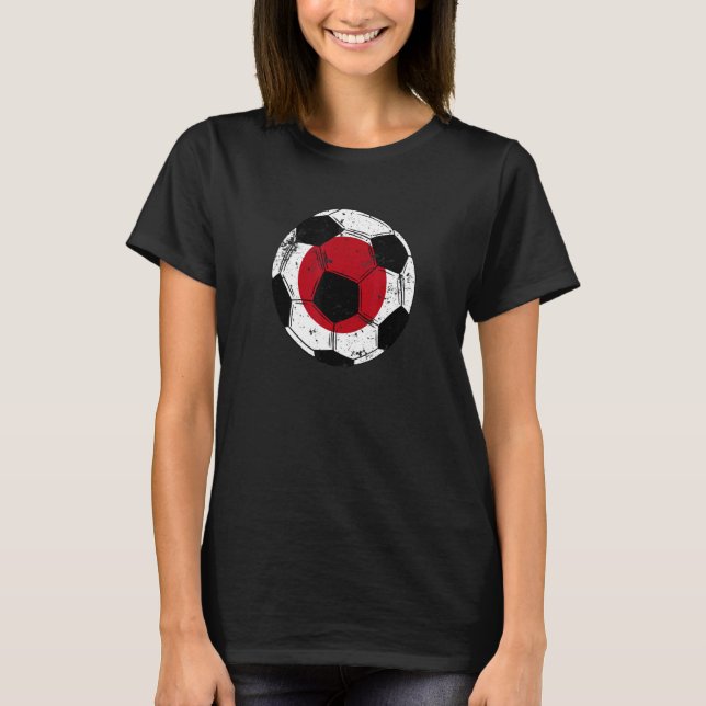 Japan Soccer   Japan Flag Football T-Shirt (Front)