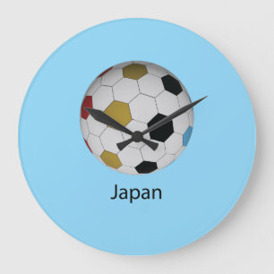 Japan Soccer Large Clock