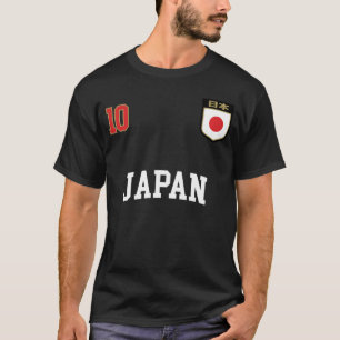 Japan Socceream 10 Retro Japanese Flag Nihon frien T-Shirt