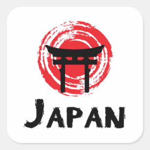 Japan Square Sticker