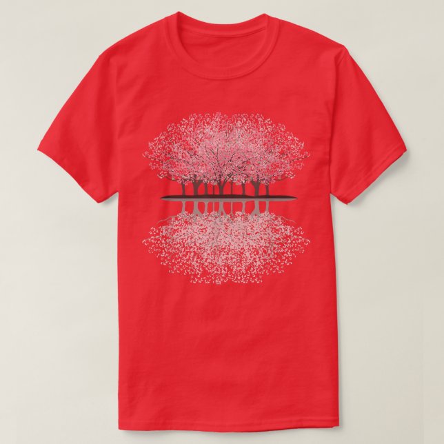 Japan Style Japanese Cherry Blossom Sakura  T-Shirt (Design Front)