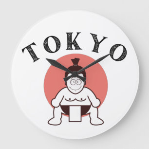 Japan Sumo Tokyo - Son of The Sun Large Clock