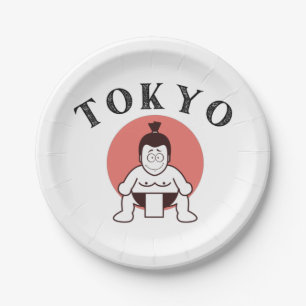 Japan Sumo Tokyo - Son of The Sun Paper Plate
