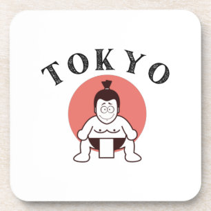 Japan Sumo Tokyo - Son of The Sun White Coaster