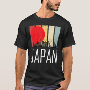 Japan Sunrise Retro Tokyo Skyline With Tokyo Tower T-Shirt