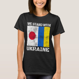 Japan Support Ukrainian Flag We Stand With Ukraine T-Shirt