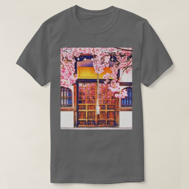Japan Temple sakura T-Shirt (Design Front)