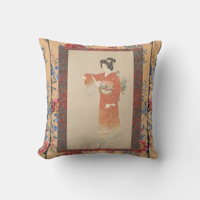 Japan Throw Pillow (Front)