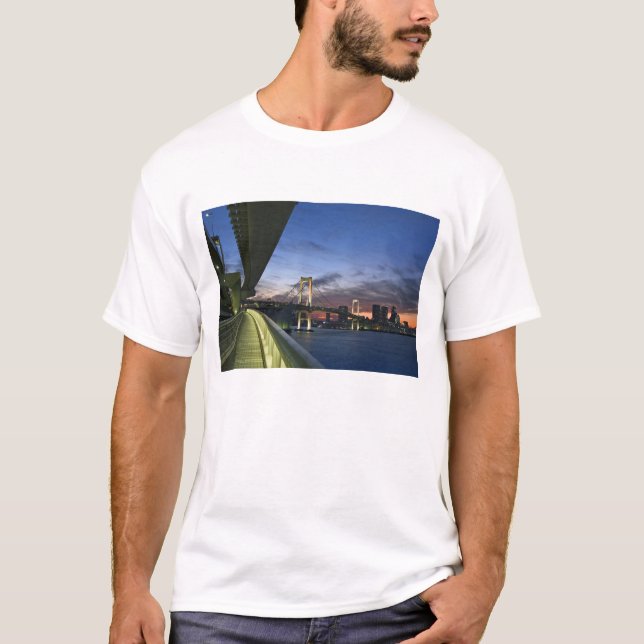 Japan. Tokyo. Rainbow Bridge in Tokyo Bay. T-Shirt (Front)
