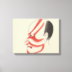 Japan - Traditional Kabuki - red4 -  Canvas Print