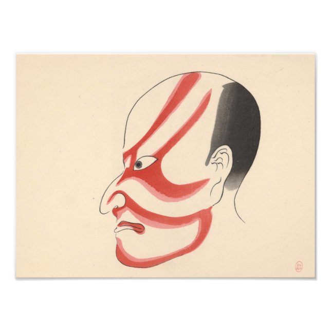 Japan - Traditional Kabuki - red4 -  Photo Print (Front)