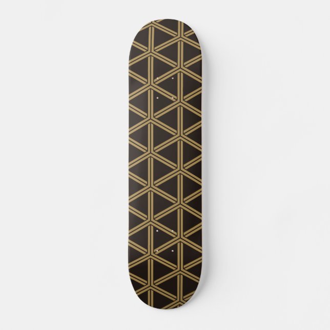 Japan traditional pattern Bishamon Kikko Skateboard (Front)