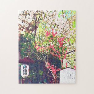 Japan travel landscape lantern sakura jigsaw puzzle
