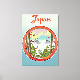 Japan travel logo canvas print