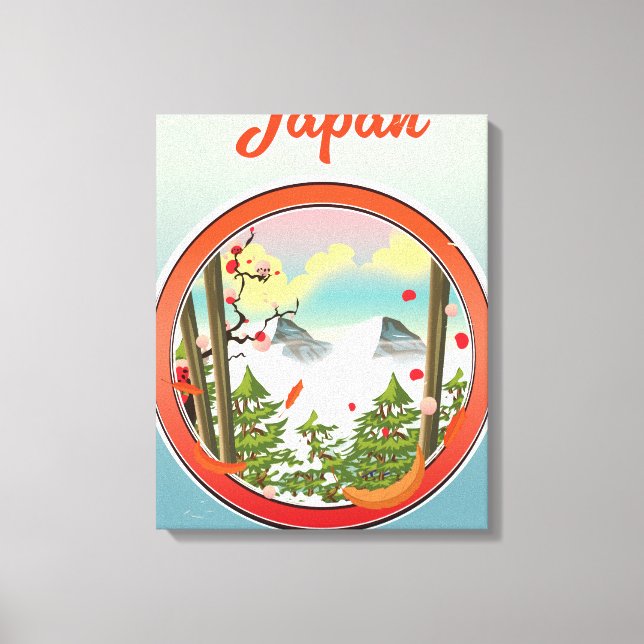 Japan travel logo canvas print (Front)