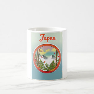 Japan travel logo coffee mug