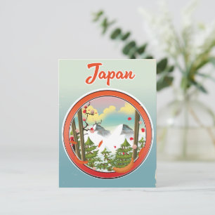Japan travel logo invitation postcard