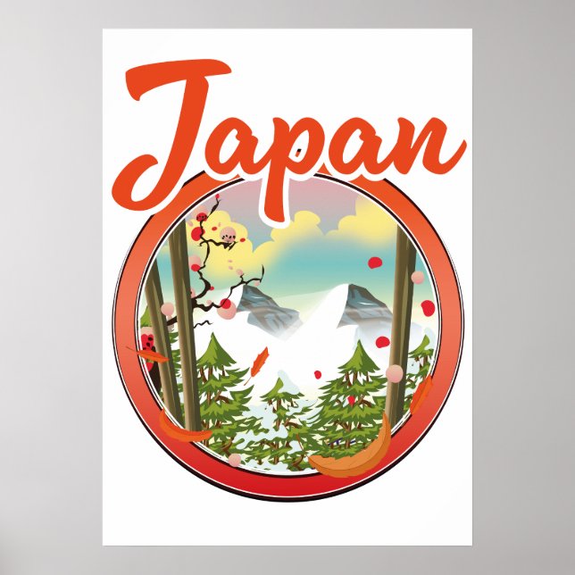Japan travel logo poster (Front)