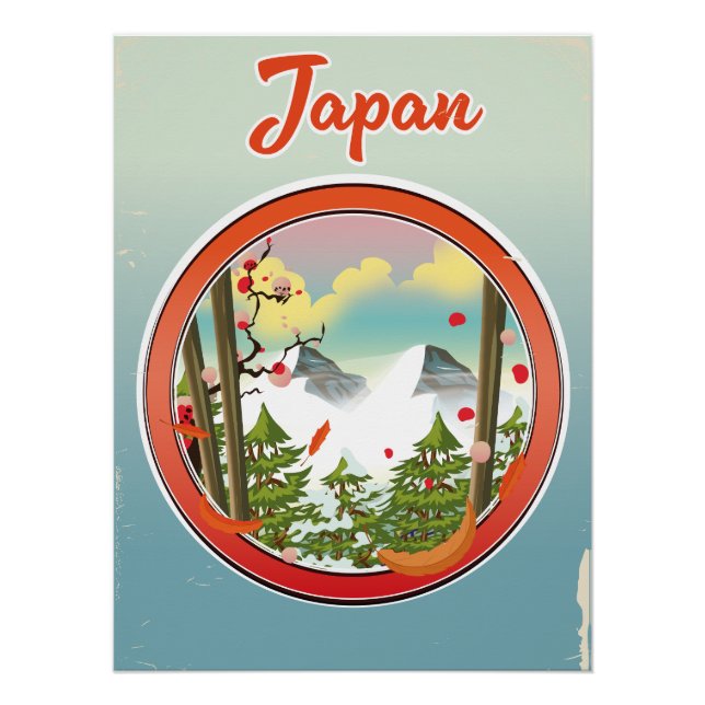 Japan travel logo poster (Front)