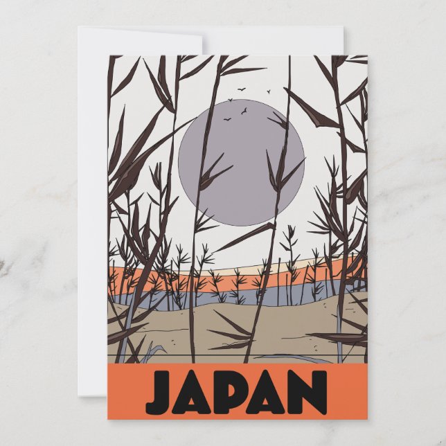 Japan travel poster invitation (Front)