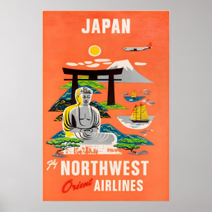 Japan Travel Poster Japanese Art Northwest Orient