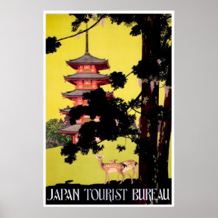 Japan Travel Poster Japanese Art Tourist Bureau