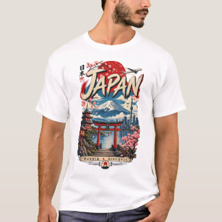 Japan Travel T-Shirt | Mount Fuji Vintage Japanese