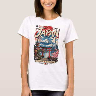 Japan Travel T-Shirt Mount Fuji Vintage Japanese